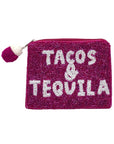 TACOS AND TEOUILA Beaded Coin Purse