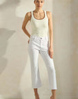 Straight Leg Cropped Pant