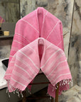 Handwoven Turkish Beach Towel Pink