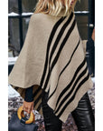 Asymmetrical Knit Poncho