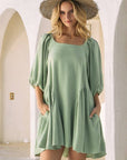 Back Tie Mini Dress