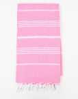 Handwoven Turkish Beach Towel Pink