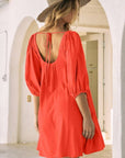 Back Tie Mini Dress