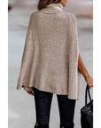 Roll Neck Knit Loose Poncho