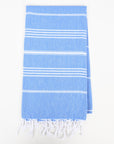 Handwoven Turkish Beach Towel Blue