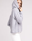 Hooded Brushed Melange Hacci Sweater