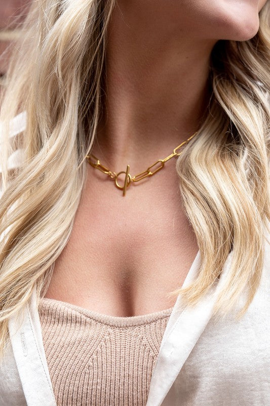 Luxe Gold Chunky Paperclip Chain - 18in
