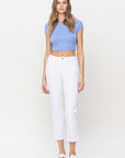 High Rise Crop Straight Jeans