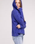 Hooded Brushed Melange Hacci Sweater