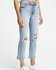 High Rise Cropped Jean in Jewel