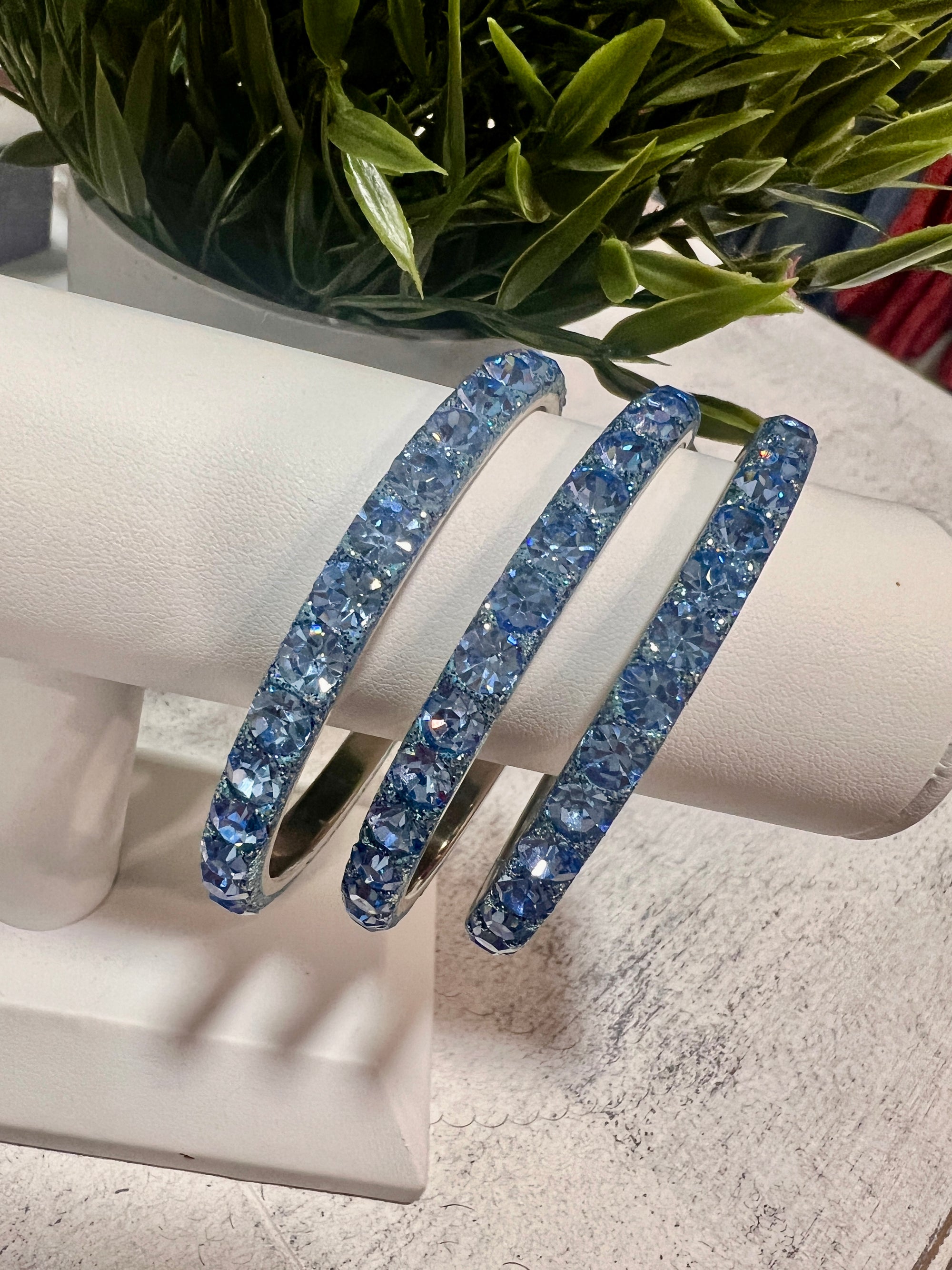 Baby Blue Crystal Bangle