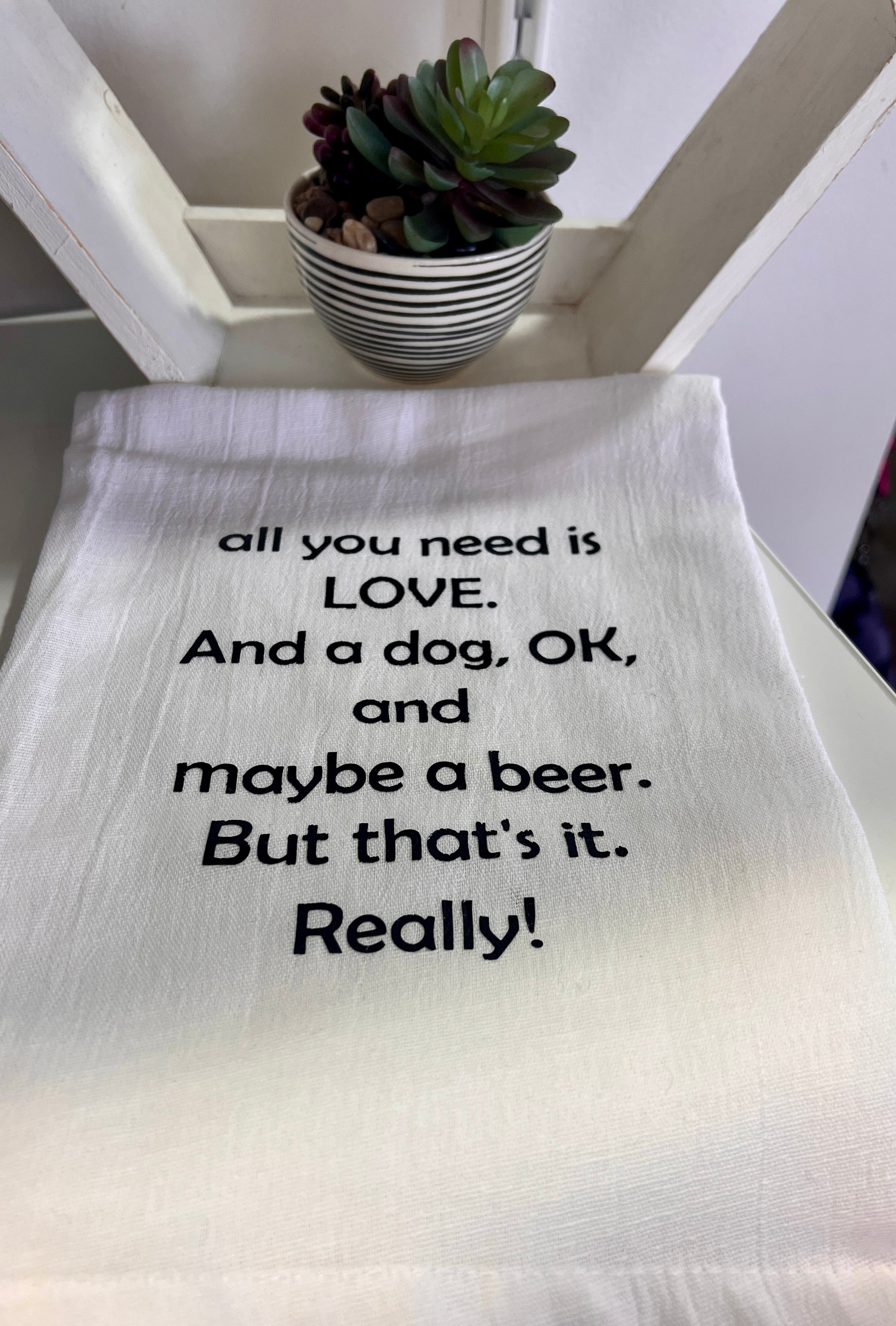 Beer + Dog Dish Towel (blk)