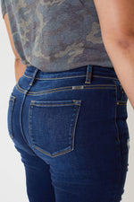 Mid Rise Super Skinny Destructed Jeans